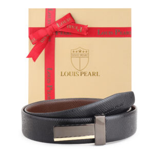 Premium Reversible Leather Belt with Snake Texture & Automatic Lock Buckle