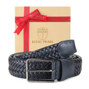Premium Handwoven Genuine Leather Belt for Men – Black Braided Casual & Formal Belt