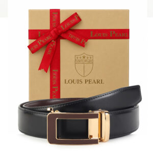 Louis Pearl Men Casual, Formal, Party Black, Brown Genuine Leather Belt