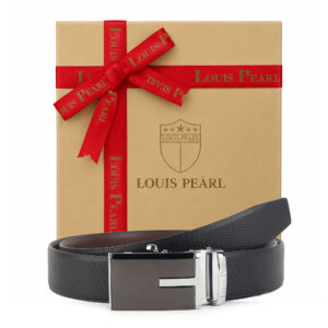 Louis Pearl Men Casual, Formal, Party Black, Brown Genuine Leather Belt
