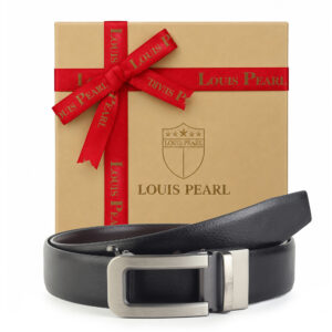 Louis Pearl Men Formal, Casual, Party Black, Brown Genuine Leather Reversible Belt