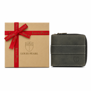 Louis Pearl Men & Women Casual Green Genuine Leather RFID  Wallet (11 Card Slots)