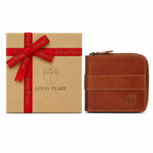 Louis Pearl Men & Women Casual Tan Genuine Leather RFID  Wallet (11 Card Slots)