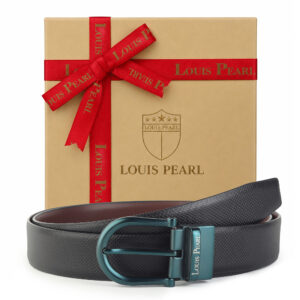 Louis Pearl Men Formal, Casual, Party Black, Brown Genuine Leather Reversible Belt