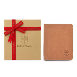 Louis Pearl Men Casual, Formal, Travel Tan Genuine Leather RFID Wallet (6 Card Slots)