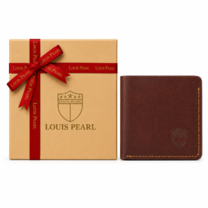 Louis Pearl Men Casual, Formal, Travel Brown Genuine Leather RFID  Wallet (6 Card Slots)